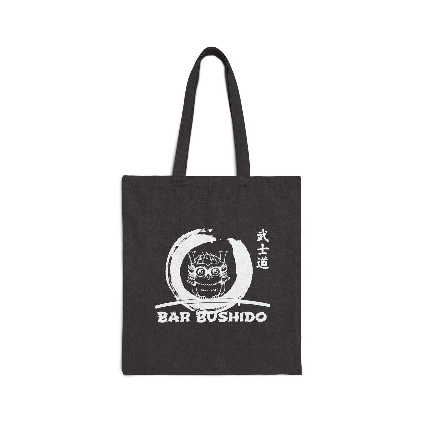Bar Bushido Canvas Cotton Tote Bag - White Logo