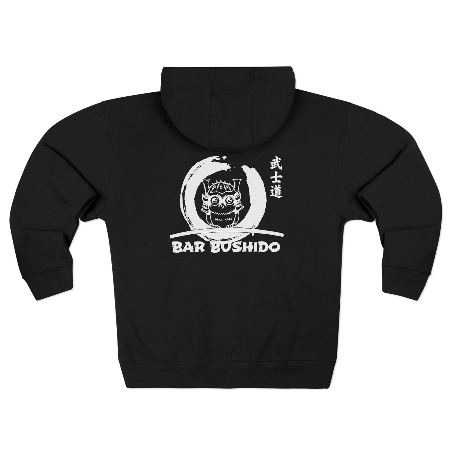 Bar Bushido Unisex Zip Hoodie - Neon Owl Logo