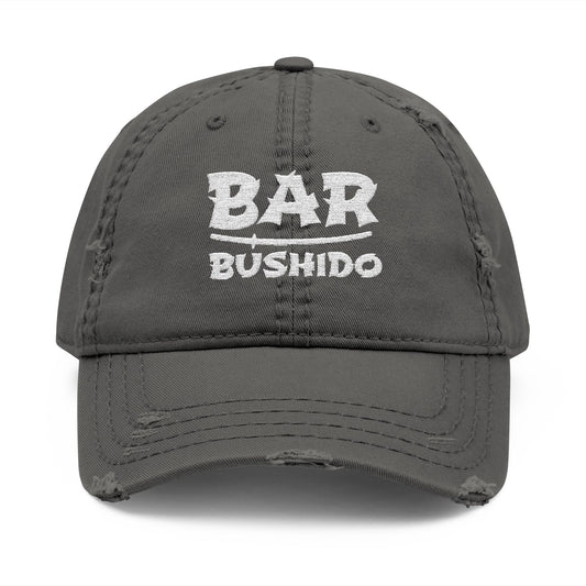 Bar Bushido Distressed Dad Hat (Embroidery) - Words Logo